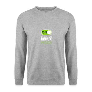 elevator elevator mechanic repair gift - Unisex Sweatshirt - salt & pepper - Front - Alina (178cm) & Michal (187cm)