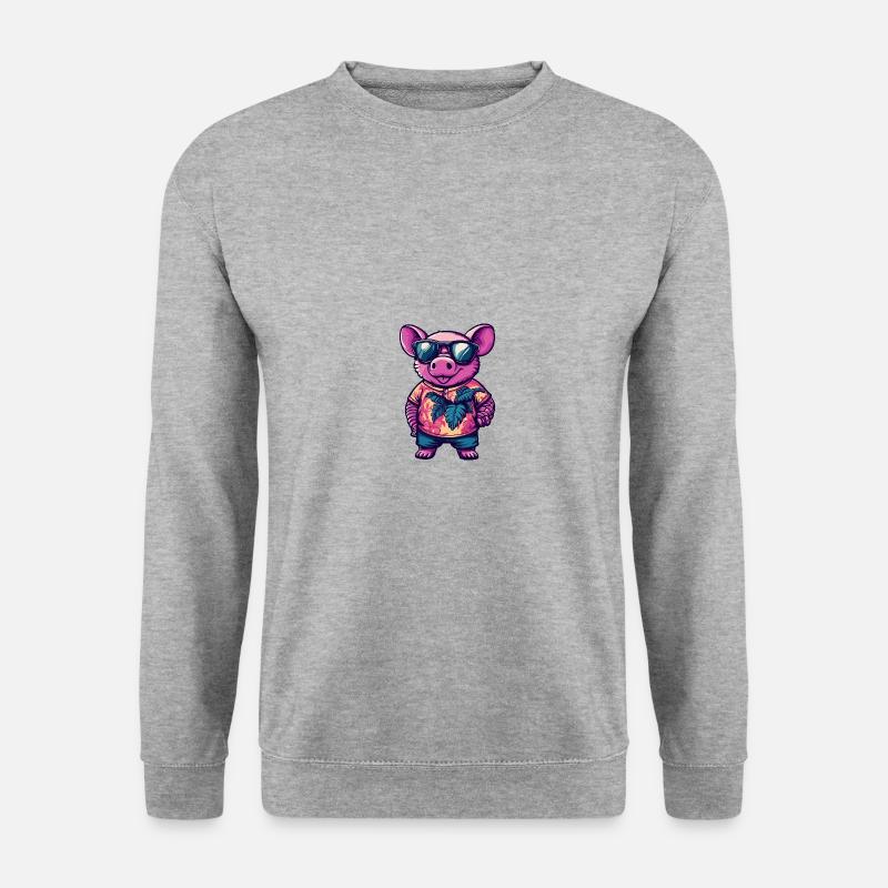 Gürteltier Cool Sommer - Unisex Pullover - Weißgrau meliert