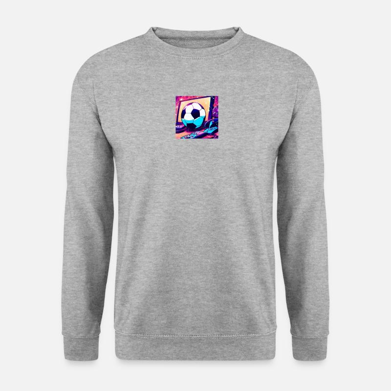 SpaceFootball - Unisex Pullover - Weißgrau meliert