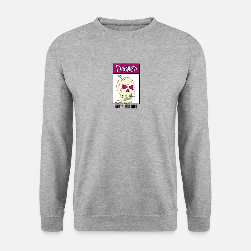 Not A Mugshot Doomed - Sweat-shirt Unisexe - gris chiné