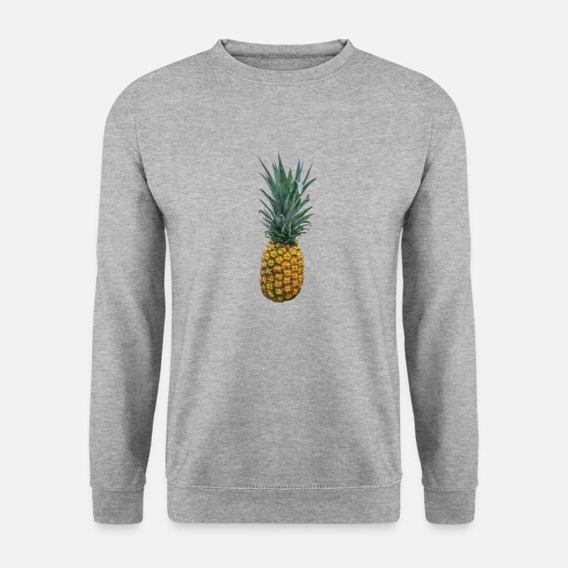 Ananas Frucht - Unisex Pullover - Weißgrau meliert