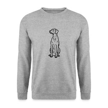 vizsla - www.dog-power.nl - Unisex Pullover - Weißgrau meliert - Vorne - Alina (178cm) & Michal (187cm)