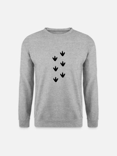 Dinosaurierabdruck, Dinosaurierspuren - Unisex Sweatshirt - salt & pepper