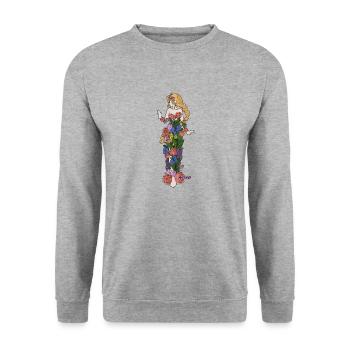 Enfant du printemps - Sweat-shirt Unisexe - gris chiné - Devant - Alina (178cm) & Michal (187cm)