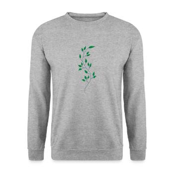 Flower Flower Plant - Unisex Sweatshirt - salt & pepper - Front - Alina (178cm) & Michal (187cm)