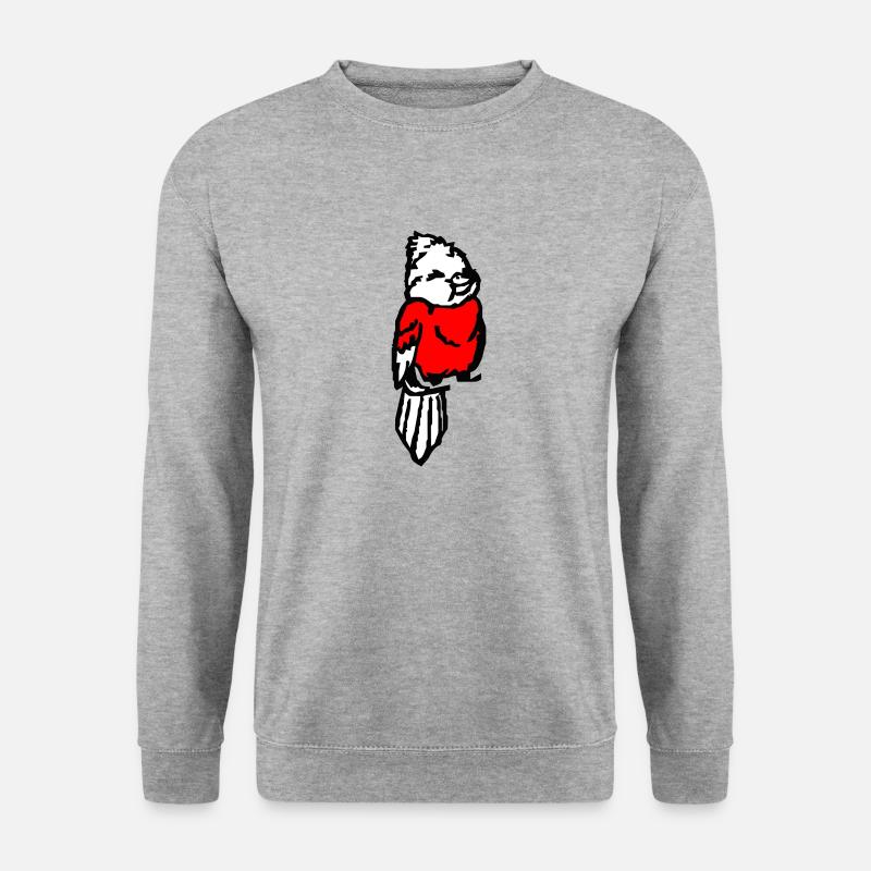 Vogel - Unisex Pullover - Weißgrau meliert