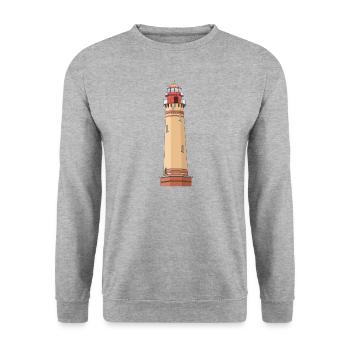 Leuchtturm Kap Arkona - Unisex Pullover - Weißgrau meliert - Vorne - Alina (178cm) & Michal (187cm)
