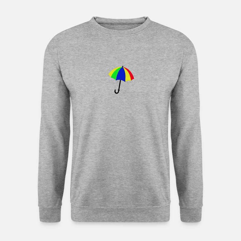 Logo bunter Regenschirm - Unisex Pullover - Weißgrau meliert