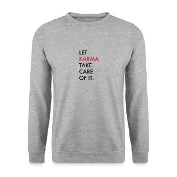 karma - Sweat-shirt Unisexe - gris chiné - Devant - Alina (178cm) & Michal (187cm)