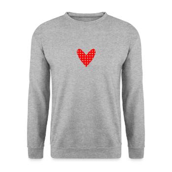 VALENTINE'S DAY. Bachelorette party. I LOVE YOU. I LOVE YOU. LOVE - Unisex Sweatshirt - salt & pepper - Front - Alina (178cm) & Michal (187cm)