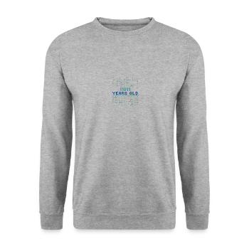 27. Geburtstag 27 Jahre alt Binärcode Coder - Unisex Pullover - Weißgrau meliert - Vorne - Alina (178cm) & Michal (187cm)