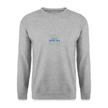43rd birthday 43 years old Binary Code Computer Science - Unisex Sweatshirt - salt & pepper - Front - Alina (178cm) & Michal (187cm)