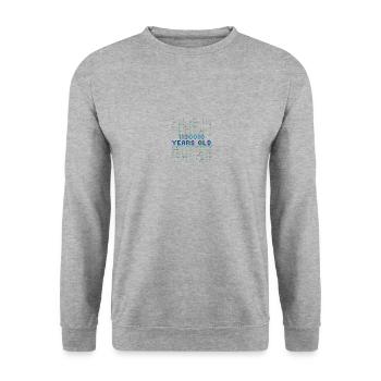 98th Birthday 98 Years Old Binary Code Coder - Unisex Sweatshirt - salt & pepper - Front - Alina (178cm) & Michal (187cm)
