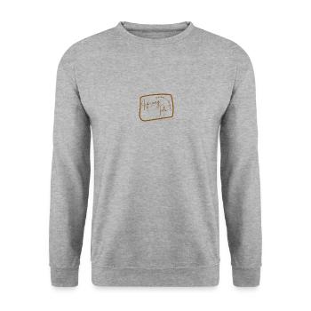 Ich mag Tofu - Unisex Pullover - Weißgrau meliert - Vorne - Alina (178cm) & Michal (187cm)