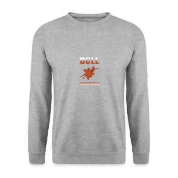 Rodeo Cowboy Stierreiter Reiten Geschenk - Unisex Pullover - Weißgrau meliert - Vorne - Alina (178cm) & Michal (187cm)