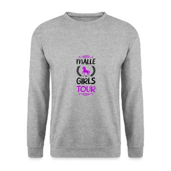 Malle Unicorn Mallorca Girls Tour - Unisex Sweatshirt - salt & pepper - Front - Alina (178cm) & Michal (187cm)