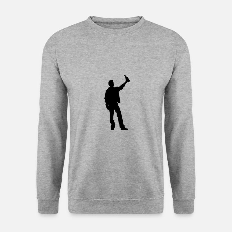 Besoffen Silhouette - Unisex Pullover - Weißgrau meliert
