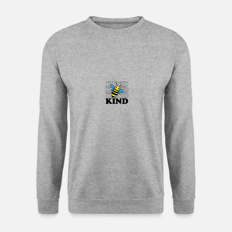 Bee Kind - Unisex Pullover - Weißgrau meliert
