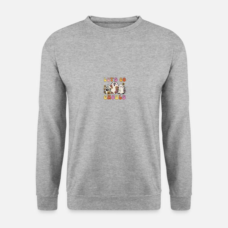 Let's Go Ghouls - Unisex Pullover - Weißgrau meliert