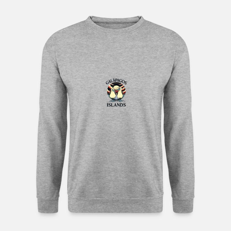 Galapagos Islands - Unisex Pullover - Weißgrau meliert