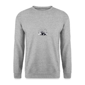 Herpetology Galapagos - Unisex Sweatshirt - salt & pepper - Front - Alina (178cm) & Michal (187cm)
