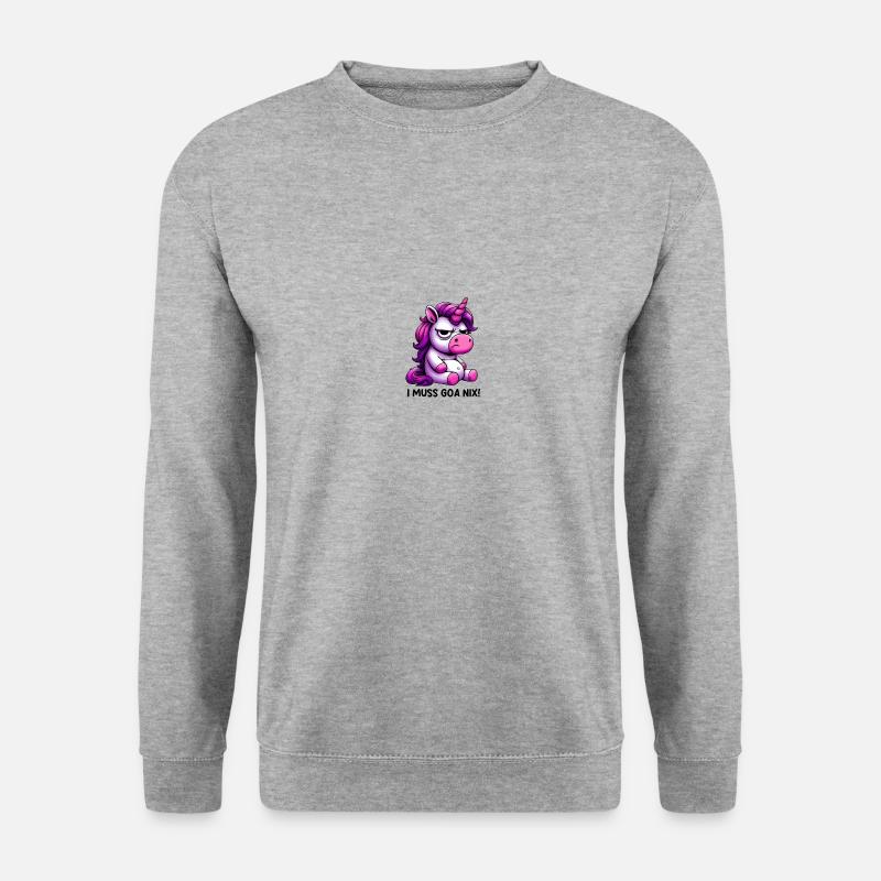 I Muss Goa Nix - Unisex Pullover - Weißgrau meliert