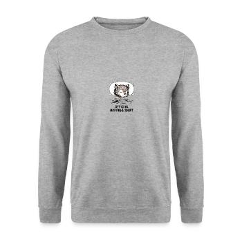 Werewolf Official Napping Shirt - Unisex Pullover - Weißgrau meliert - Vorne - Alina (178cm) & Michal (187cm)