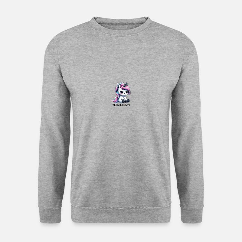 Team Grantig - Unisex Pullover - Weißgrau meliert