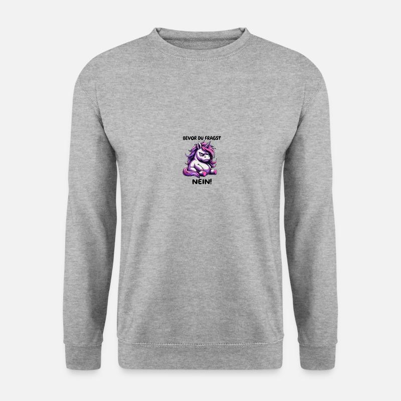 Bevor Du Fragst - Unisex Pullover - Weißgrau meliert