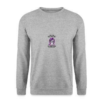 Écarte-toi de mon chemin, contact social inutile - Sweat-shirt Unisexe - gris chiné - Devant - Alina (178cm) & Michal (187cm)