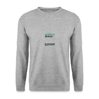 18. Geburtstag Gästebuch dann gibts Kindersekt - Sweat-shirt Unisexe - gris chiné - Devant - Alina (178cm) & Michal (187cm)