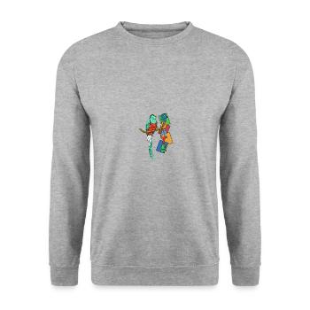 Guatemala Guatemalan Flagge DNA I Geschenk - Unisex Pullover - Weißgrau meliert - Vorne - Alina (178cm) & Michal (187cm)