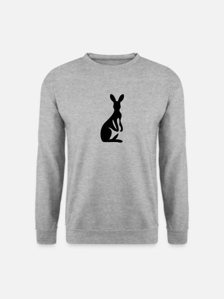 Känguru - Unisex Pullover - Weißgrau meliert