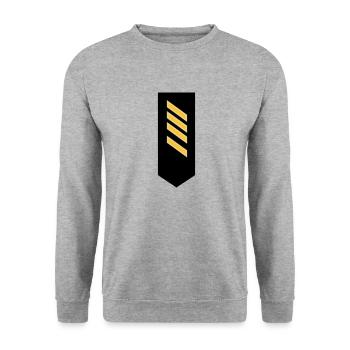 Shoulder flap Marine Rod Liberator - Unisex Sweatshirt - salt & pepper - Front - Alina (178cm) & Michal (187cm)