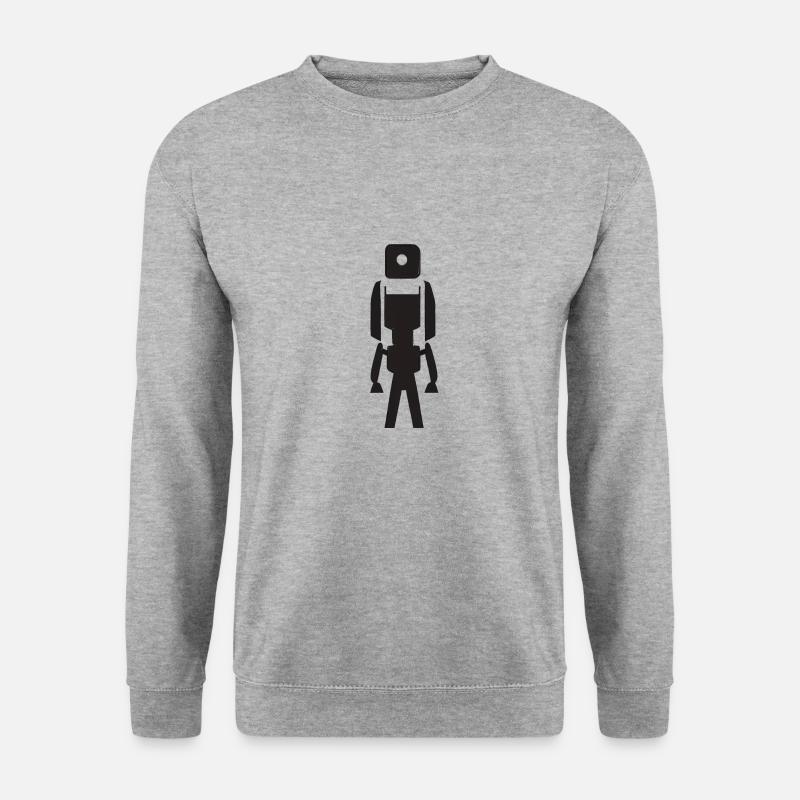Robot stylized - Unisex Sweatshirt - salt & pepper