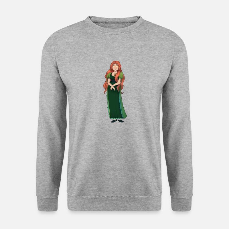 Aiblinn - Unisex Pullover - Weißgrau meliert