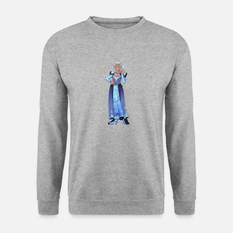 Lilie - Unisex Pullover - Weißgrau meliert