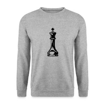 Chess King - Unisex Sweatshirt - salt & pepper - Front - Alina (178cm) & Michal (187cm)