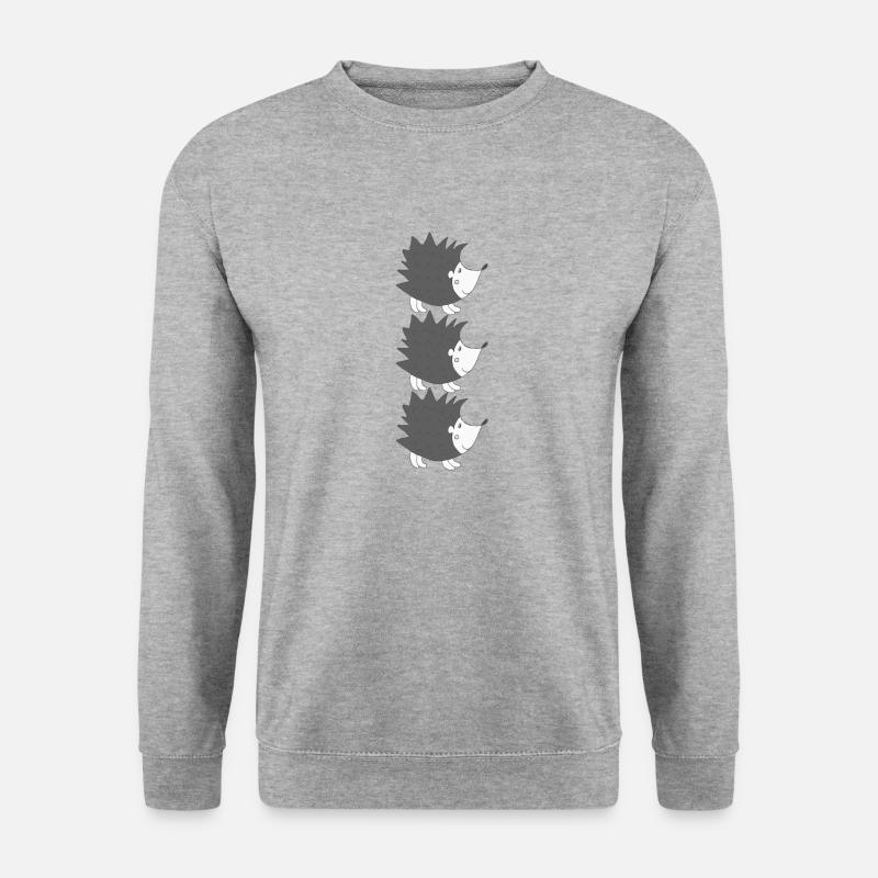 Igelim Dreierpack - Unisex Pullover - Weißgrau meliert