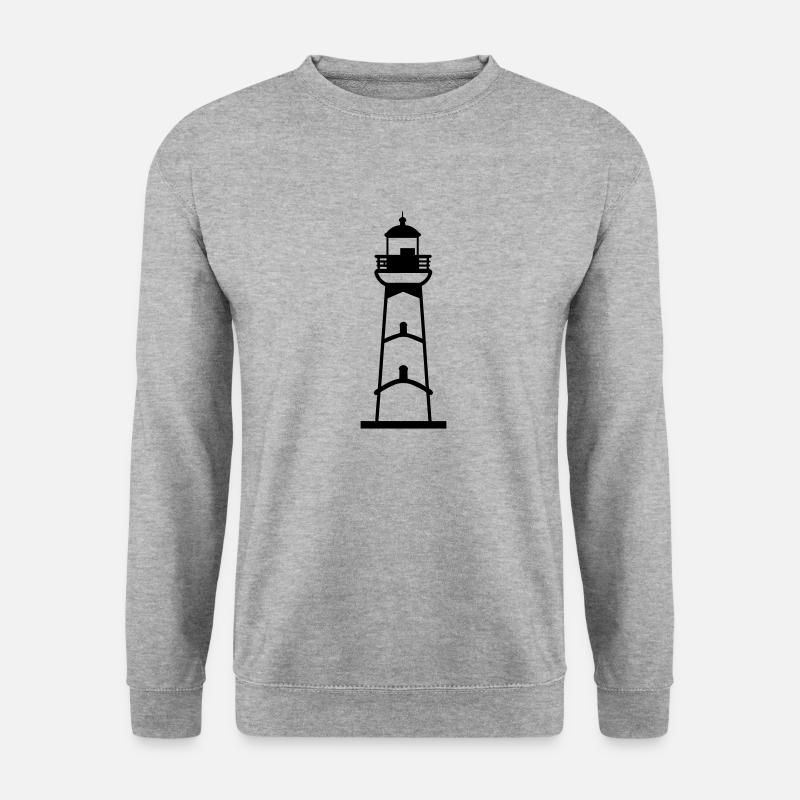 Leuchtturm - Unisex Pullover - Weißgrau meliert