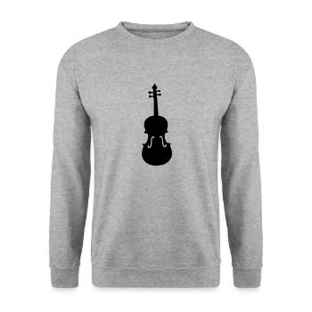 Bratsche - Unisex Pullover - Weißgrau meliert - Vorne - Alina (178cm) & Michal (187cm)