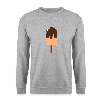 Eis - Unisex Pullover - Weißgrau meliert - Vorne - Alina (178cm) & Michal (187cm)