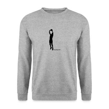 Zuspiellegende - Unisex Pullover - Weißgrau meliert - Vorne - Alina (178cm) & Michal (187cm)