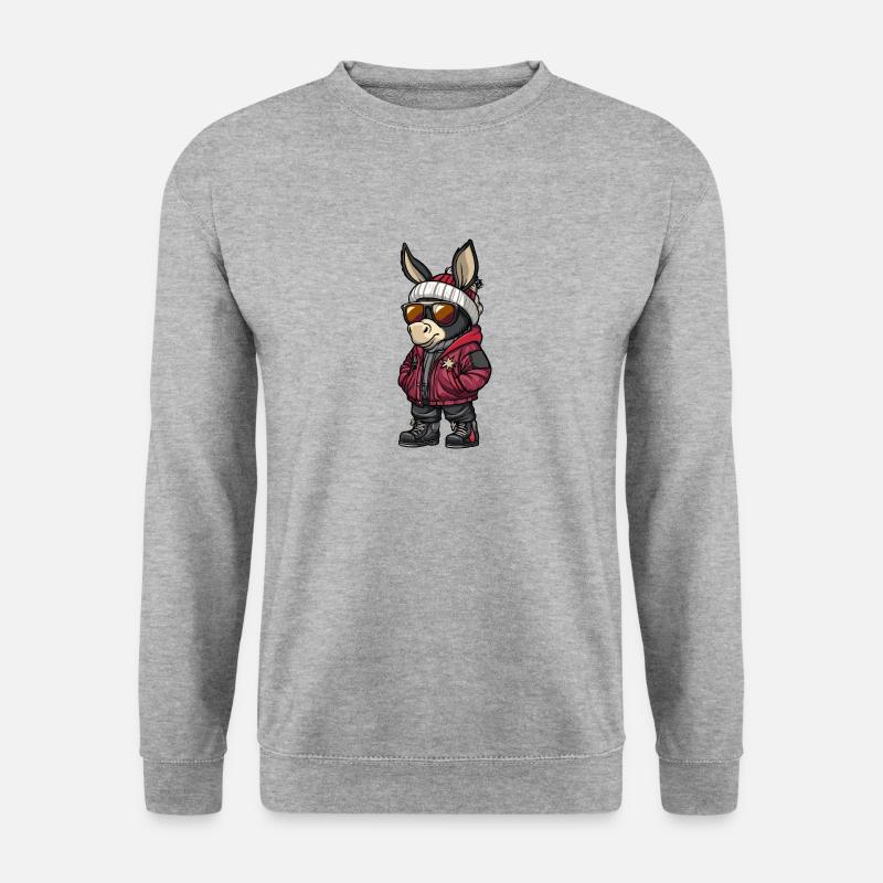 Donkey Cool Comic - Unisex Sweatshirt - salt & pepper