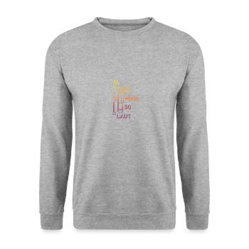 Yes, that must be so loud trumpet - Unisex Sweatshirt - salt & pepper - Front - Alina (178cm) & Michal (187cm)
