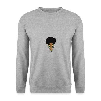 Ghana Ghanaian Flag Woman Princess I Gift - Unisex Sweatshirt - salt & pepper - Front - Alina (178cm) & Michal (187cm)