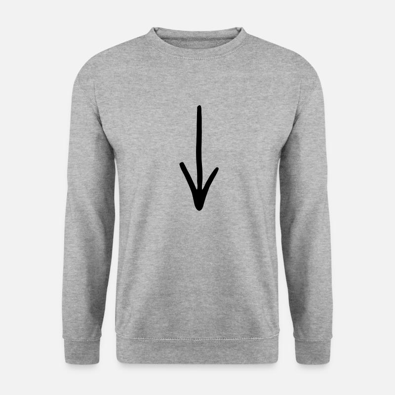 Pfeil - Unisex Pullover - Weißgrau meliert