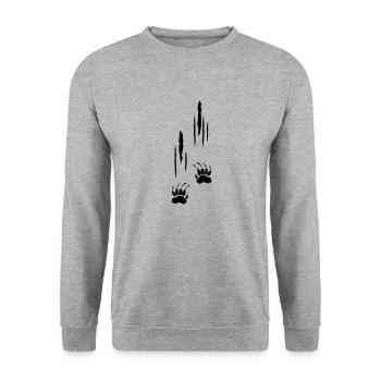 Scratches, Claws - Unisex Sweatshirt - salt & pepper - Front - Alina (178cm) & Michal (187cm)