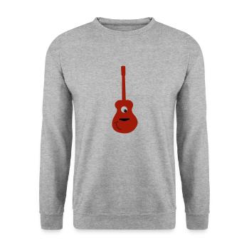 guitare acoustique souriante - Sweat-shirt Unisexe - gris chiné - Devant - Alina (178cm) & Michal (187cm)