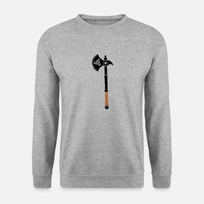 axt - Unisex Pullover - Weißgrau meliert